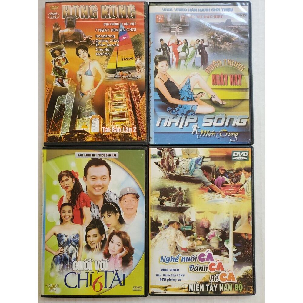 Vietnamese - Asian Travel/Culture/Entertainment DVD 4 PACK Lot 10 Good...
